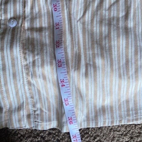 SKY AND SPARROW Smocked Button Cream Front Midi Dress (XS) - Picture 8 of 8